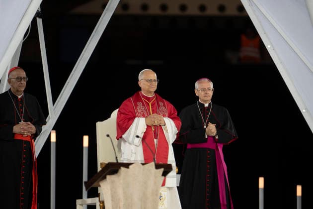 June 9, 2026, Barcelona, Barcelona, Spain: the Olympic Stadium fills to capacity for a Mass with the presence of Pope Leo XIV on the first day of his visit to Barcelona..In the pic :Pope Leo XIV Barcelona Spain - ZUMAr179 20260609_zip_r179_062 Copyright: xEricxRenomx