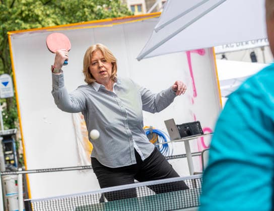 Bärbel Bas EUR, Deutschland, Berlin, 21.06.2026: Bärbel Bas (SPD), Bundesministerin für Arbeit und Soziales am Tag der offenen Tür im BMAS - Mitreden.Mit Bas im Bürger*innendialog.