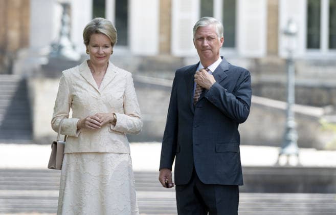 Japanese Emperor Naruhito and Empress Masako in Belgium BRUSSELS, BELGIUM - JUNE 22: Japanese Emperor Naruhito and Japanese Empress Masako are welcomed by Belgian King Philippe and Queen Mathilde during an official welcoming ceremony at the Laeken Royal Castle in Brussels, Belgium on June 22, 2026. The Belgian royal couple hosted the Japanese emperor and empress as part of their official visit to the country. Thierry Monasse Anadolu Brussels Belgium. Editorial use only. Please get in touch for any other usage.  Copyright: x2026xAnadoluxThierryxMonassex