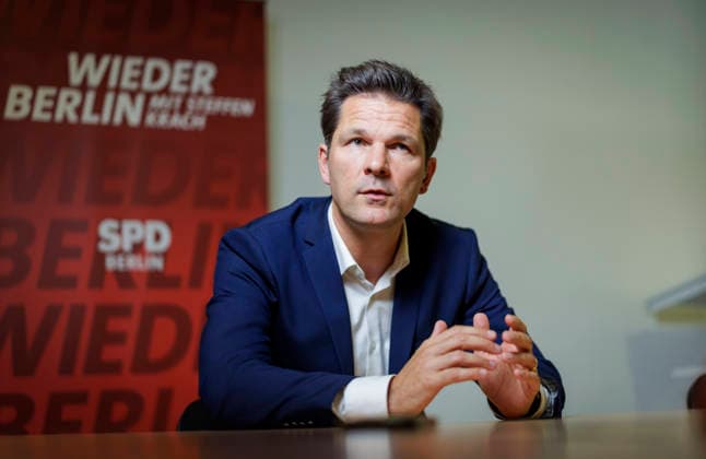 Steffen Krach, Spitzenkandidat der SPD Berlin, aufgenommen im Rahmen eines Interviews in der Landesgeschaeftsstelle der SPD in Berlin Wedding Berlin Deutschland Copyright: xThomasxKoehlerx