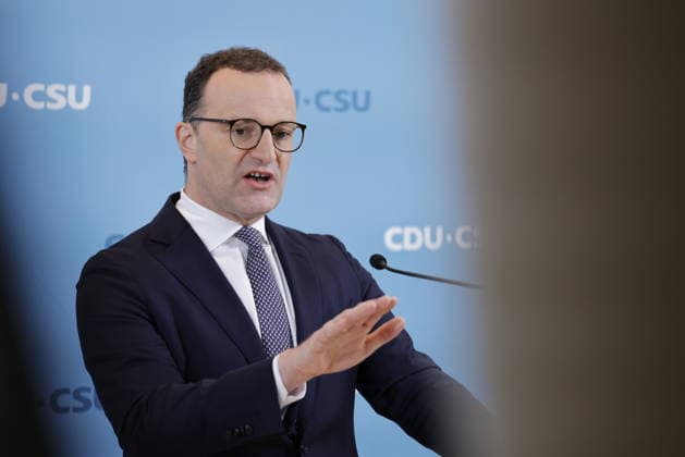 Jens Spahn (CDU), Deutschland, Berlin, Reichstag, Pressekonferenz CDU CSU