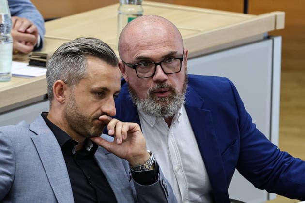 Fraktionsvorsitzender Ulrich Siegmund (AfD, Sachsen Anhalt) und Dr. Hans Thomas Tillschneider (AfD) - Landtagssitzung im Landtag von Sachsen Anhalt