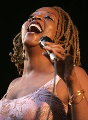 Charlie Parker Jazz Festival-2007 Aug 26, 2007 - New York, NY, USA -Singer CASSANDRA WILSON performs at the 2007 Charlie Parker Jazz Festival held at Tompkins Square Park in the East Village. Copyright: xNancyxKaszermanx