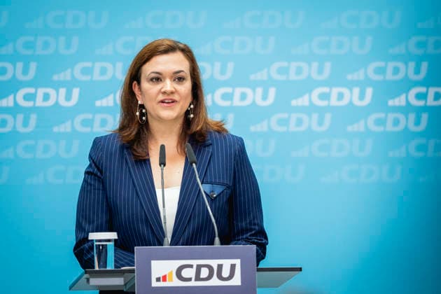 Franziska Hoppermann, neue Generalsekretaerin der CDU, spricht zu den Medien in Berlin, 27.07.2026. Berlin Deutschland Copyright: xJulianexSonntagx