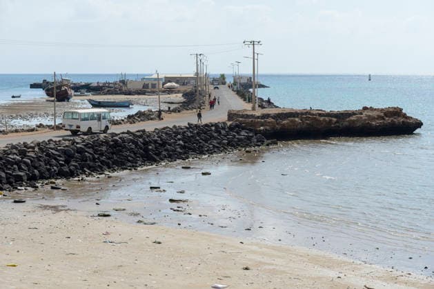 Djibouti, Bab al Mandab DJIBOUTI , Obock, strait Bab al-Mandab, from here ethiopian migrants try to cross by boat to Yemen to go on to Saudi Arabia or Europe