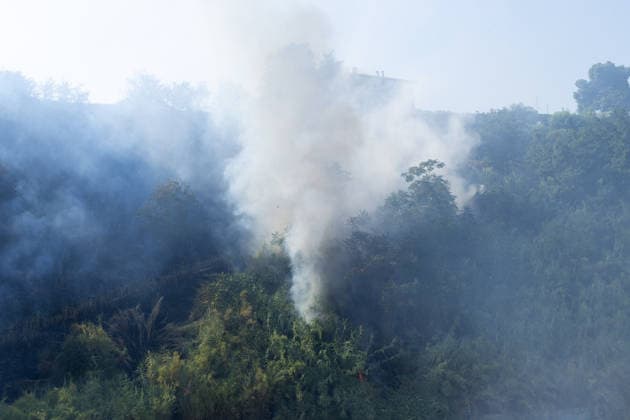 IPA87137287 - Rome: Fire Breaks Out on Monte Ciocci in Rome  Copyright: xMatteoxNardonex xx 87137287