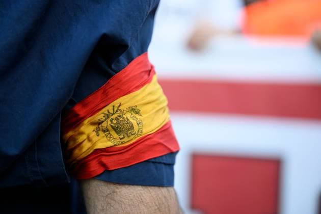 July 31, 2026, Madrid, Spain: MADRID, SPAIN Ã¢â‚¬ JULY 31, 2026: Participants attend a demonstration outside the Moroccan Embassy in Madrid, called by the far-right groups Falange EspaoÂ±ola and NoÂºcleo Nacional, following recent migrant arrivals through Spain s North African enclave of Ceuta. Protesters wave Spanish flags, display banners and chant slogans during the demonstration, while some participants are seen making gestures commonly associated with Nazi salutes. Madrid Spain - ZUMAq101 20260731_zna_q101_226 Copyright: xTomasxCallex