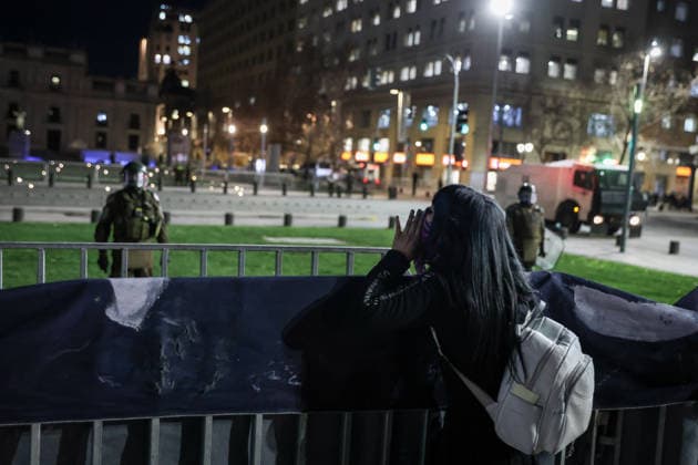 July 31, 2026, Santiago, Chile: Various feminist groups demonstrated in Santiago, Chile, against the bill proposing that women listen to the baby s heartbeat before undergoing an abortion. Santiago Chile  - ZUMAu105 20260731_zip_u105_011 Copyright: xManuelxUrzuax