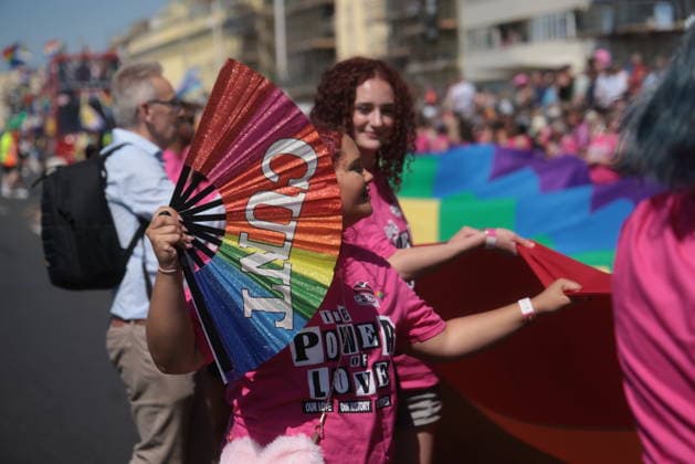 . 01 08 2026. Brighton, United Kingdom. Brighton & Hove Pride LGBTQ+ Community Parade 2026. The Pride LGBTQ+ Community Parade is one of the undisputed highlights of the Brighton & Hove Pride weekend and is a glorious showcase of the city s charities, community groups and small businesses as well as the invaluable emergency services, the NHS and statutory partners.  xMartynxWheatleyx xi-Imagesx IIM-26934-0011