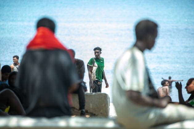 August 1, 2026, Ceuta, Ceuta, Spain: The Ceuta Temporary Immigrant Stay Center (CETI) is currently facing extreme tension and severe overcrowding, reaching a state of absolute collapse. The facility has been forced to close its doors to new male arrivals due to a critical lack of space. Ceuta Spain - ZUMAd308 20260801_zsp_d308_103 Copyright: xJuanxCarlosxLucasx
