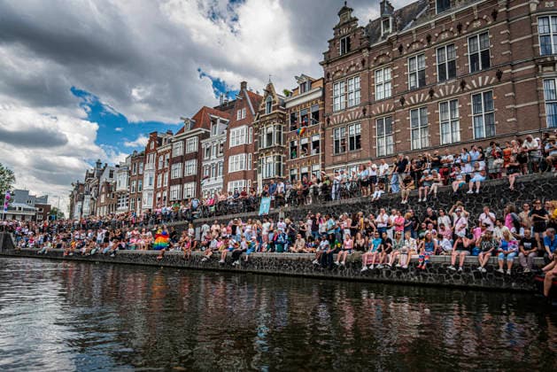 August 1, 2026, Amsterdam, North Holland, Netherlands: August 1, 2026, Amsterdam, the Netherlands. Hundreds of thousands of spectators joined the 30th edition of the Pride Canal Parade, the highlight of WorldPride Amsterdam 2026. This yearâ€⠢s parade also included the WorldPride Stadium grandstand, with seating for approximately 10,000 people to watch as floats pass. Amsterdam Netherlands - ZUMAp202 20260801_zip_p202_015 Copyright: xJamesxPetermeierx