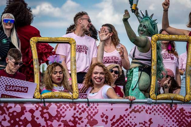 August 1, 2026, Amsterdam, North Holland, Netherlands: August 1, 2026, Amsterdam, the Netherlands. Hundreds of thousands of spectators joined the 30th edition of the Pride Canal Parade, the highlight of WorldPride Amsterdam 2026. This yearâ€⠢s parade also included the WorldPride Stadium grandstand, with seating for approximately 10,000 people to watch as floats pass. Amsterdam Netherlands - ZUMAp202 20260801_zip_p202_018 Copyright: xJamesxPetermeierx
