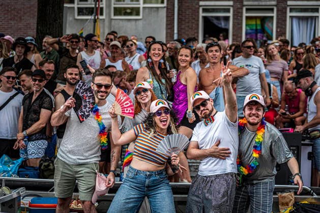 August 1, 2026, Amsterdam, North Holland, Netherlands: August 1, 2026, Amsterdam, the Netherlands. Hundreds of thousands of spectators joined the 30th edition of the Pride Canal Parade, the highlight of WorldPride Amsterdam 2026. This yearâ€⠢s parade also included the WorldPride Stadium grandstand, with seating for approximately 10,000 people to watch as floats pass. Amsterdam Netherlands - ZUMAp202 20260801_zip_p202_020 Copyright: xJamesxPetermeierx