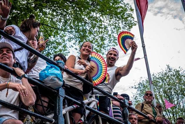 August 1, 2026, Amsterdam, North Holland, Netherlands: August 1, 2026, Amsterdam, the Netherlands. Hundreds of thousands of spectators joined the 30th edition of the Pride Canal Parade, the highlight of WorldPride Amsterdam 2026. This yearâ€⠢s parade also included the WorldPride Stadium grandstand, with seating for approximately 10,000 people to watch as floats pass. Amsterdam Netherlands - ZUMAp202 20260801_zip_p202_030 Copyright: xJamesxPetermeierx
