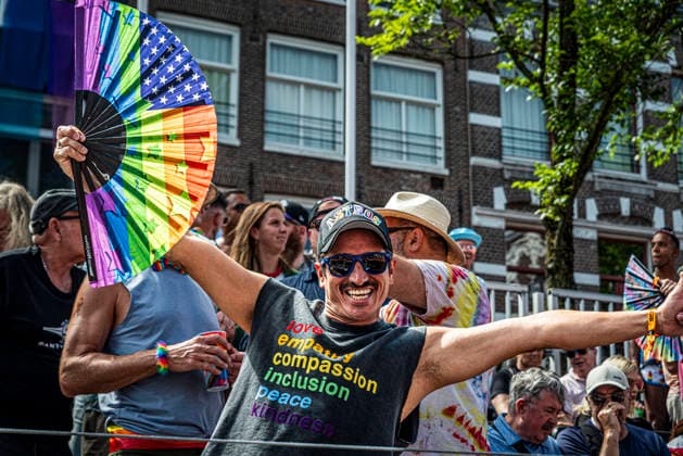August 1, 2026, Amsterdam, North Holland, Netherlands: Floats pass through WorldPride Stadium during Amsterdam Pride s Canal Parade on August 1, 2026, in Amsterdam, the Netherlands. Hundreds of thousands of spectators joined the 30th edition of the Pride Canal Parade, the highlight of WorldPride Amsterdam 2026. This yearâ€⠢s parade also included the WorldPride Stadium grandstand, with seating for approximately 10,000 people to watch as floats pass. Amsterdam Netherlands - ZUMAp202 20260801_zip_p202_034 Copyright: xJamesxPetermeierx