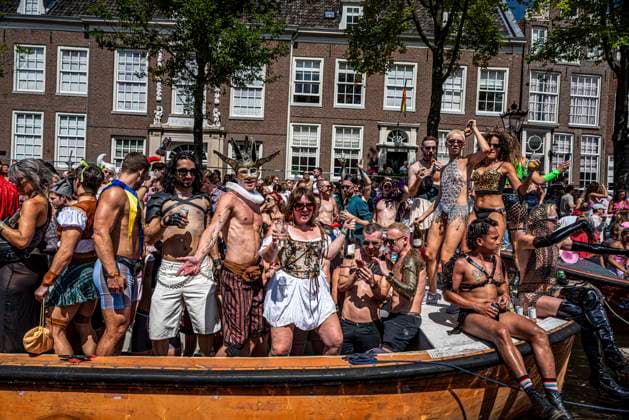 August 1, 2026, Amsterdam, North Holland, Netherlands: August 1, 2026, Amsterdam, the Netherlands. Hundreds of thousands of spectators joined the 30th edition of the Pride Canal Parade, the highlight of WorldPride Amsterdam 2026. This yearâ€⠢s parade also included the WorldPride Stadium grandstand, with seating for approximately 10,000 people to watch as floats pass. Amsterdam Netherlands - ZUMAp202 20260801_zip_p202_036 Copyright: xJamesxPetermeierx