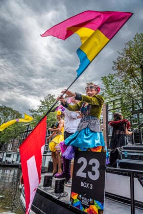 August 1, 2026, Amsterdam, North Holland, Netherlands: August 1, 2026, Amsterdam, the Netherlands. Hundreds of thousands of spectators joined the 30th edition of the Pride Canal Parade, the highlight of WorldPride Amsterdam 2026. This yearâ€⠢s parade also included the WorldPride Stadium grandstand, with seating for approximately 10,000 people to watch as floats pass. Amsterdam Netherlands - ZUMAp202 20260801_zip_p202_053 Copyright: xJamesxPetermeierx
