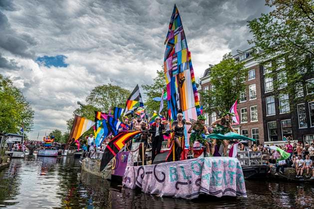 August 1, 2026, Amsterdam, North Holland, Netherlands: August 1, 2026, Amsterdam, the Netherlands. Hundreds of thousands of spectators joined the 30th edition of the Pride Canal Parade, the highlight of WorldPride Amsterdam 2026. This yearâ€⠢s parade also included the WorldPride Stadium grandstand, with seating for approximately 10,000 people to watch as floats pass. Amsterdam Netherlands - ZUMAp202 20260801_zip_p202_065 Copyright: xJamesxPetermeierx