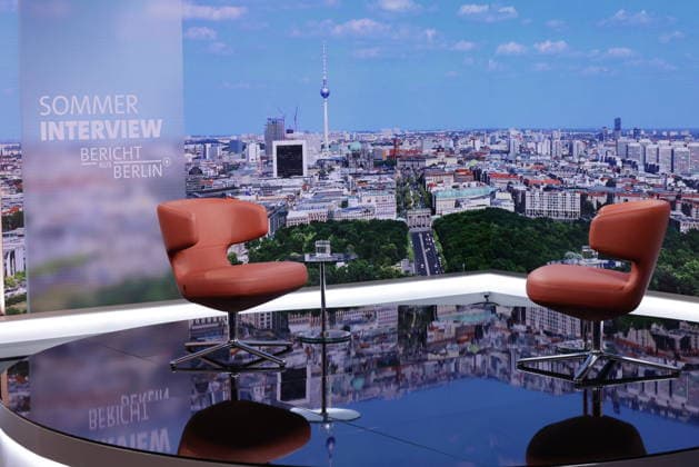 Deutschland, Berlin, ARD-Sommerinterview mit CSU-Vorsitzender Markus Söder