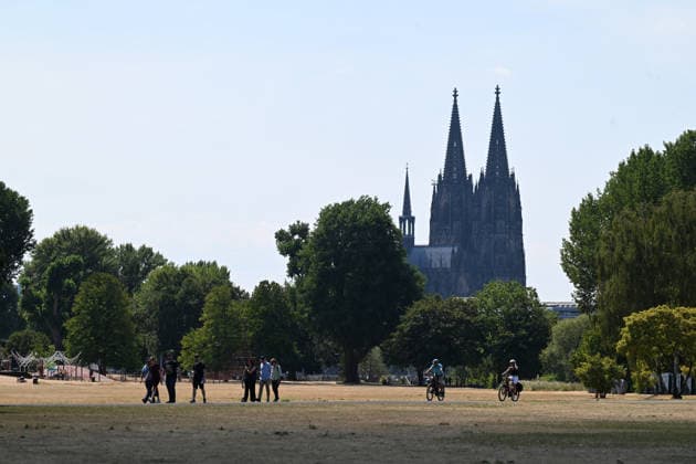02.08.2026, xophax, öffentliches Leben, Köln, Rheinpark , Kölner Dom. Sommer in Köln Köln
