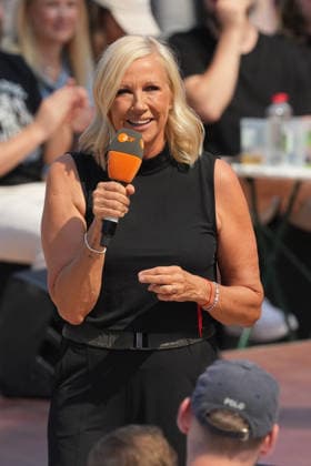 ZDF-Fernsehgarten 2026. Andrea (Kiwi) Kiewel im ZDF Fernsehgarten mit dem Motto Rock im Garten am 02.08.2026 in Mainz. Mainz ZDF Fernsehgarten Rheinland-Pfalz