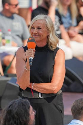 ZDF-Fernsehgarten 2026. Andrea (Kiwi) Kiewel im ZDF Fernsehgarten mit dem Motto Rock im Garten am 02.08.2026 in Mainz. Mainz ZDF Fernsehgarten Rheinland-Pfalz