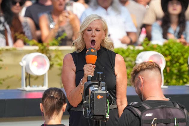 ZDF-Fernsehgarten 2026. Andrea (Kiwi) Kiewel im ZDF Fernsehgarten mit dem Motto Rock im Garten am 02.08.2026 in Mainz. Mainz ZDF Fernsehgarten Rheinland-Pfalz