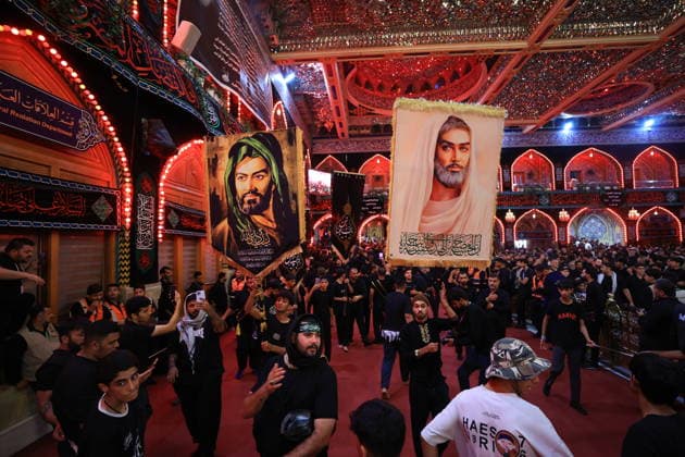 Arbaeen commemorations in Karbala KARBALA, IRAQ - AUGUST 2: Shiite Muslims gather between the shrines of Imam Hussein and his brother, Imam Abbas, to take part in mourning processions during the annual Arbaeen commemorations in Karbala, Iraq, on August 2, 2026. Arbaeen marks the 40th day after Ashura and commemorates the 7th-century martyrdom of Hazrat Hussein, the grandson of Prophet Muhammad, along with 72 of his companions at the Battle of Karbala. Millions of local and international pilgrims converge on the holy city each year to participate in the rituals, which are marked by lamentations and the recitation of elegies. Murtadha Al-Sudani Anadolu Karbala Iraq. Editorial use only. Please get in touch for any other usage.  Copyright: x2026xAnadoluxMurtadhaxAl-Sudanix