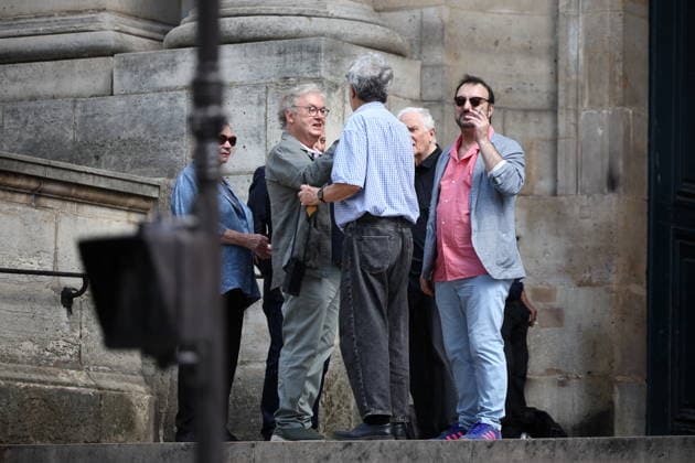 French Singer and Pianist Marie-Paule Belle Funeral - Paris Dominique Besnehard after the funeral ceremony for French singer and pianist Marie-Paule Belle at Saint Roch church in Paris, France on August 3, 2026. She died from breast cancer at age 80 on July 25, 2026, in Neuilly-sur-Seine. She was best known for her 1976 hit song La Parisienne ». Photo by Raphael Lafargue ABACAPRESS.COM Paris Ile-de-France France  Copyright: xLafarguexRaphael ABACAx