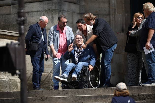 French Singer and Pianist Marie-Paule Belle Funeral - Paris Frédéric Zeitoun after the funeral ceremony for French singer and pianist Marie-Paule Belle at Saint Roch church in Paris, France on August 3, 2026. She died from breast cancer at age 80 on July 25, 2026, in Neuilly-sur-Seine. She was best known for her 1976 hit song La Parisienne ». Photo by Raphael Lafargue ABACAPRESS.COM Paris Ile-de-France France  Copyright: xLafarguexRaphael ABACAx