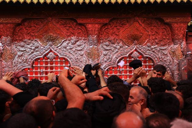 Arbaeen commemorations held in Iraq KARBALA, IRAQ - AUGUST 3: Thousands of pilgrims attend the Arbaeen commemorations marking the 40th day after the martyrdom of Imam Hussein, the grandson of the Prophet Muhammad, and his 72 companions, visited the Imam Hussein Shrine visiting in Karbala, Iraq, on August 3, 2026. Murtadha Al-Sudani Anadolu Karbala Iraq. Editorial use only. Please get in touch for any other usage.  Copyright: x2026xAnadoluxMurtadhaxAl-Sudanix