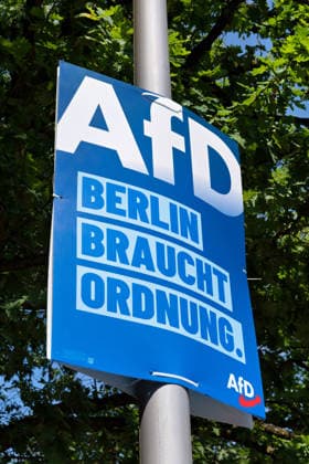 Berlin,03.08.2026,Wahlplakat der Partei AfD zur Wahl zum 20.Abgeordnetenhaus von Berlin sowie zu den Bezirksverordnetenversammlungen am 20.09.2026.