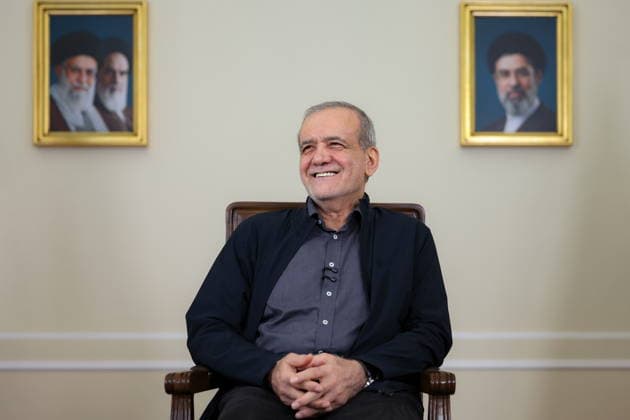 August 4, 2026, Tehran, Iran: Iranian President MASOUD PEZESHKIAN speaks during an interview in Tehran. Tehran Iran - ZUMAi98_ 20260804_zih_i98_002 Copyright: xIranianxPresidencyx