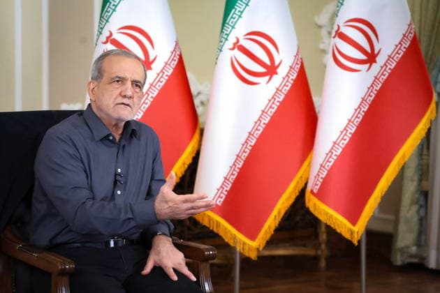August 4, 2026, Tehran, Iran: Iranian President MASOUD PEZESHKIAN speaks during an interview in Tehran. Tehran Iran - ZUMAi98_ 20260804_zih_i98_021 Copyright: xIranianxPresidencyx