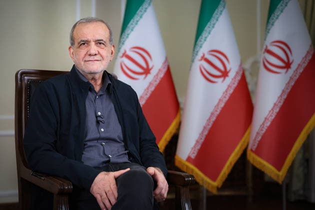 August 4, 2026, Tehran, Iran: Iranian President MASOUD PEZESHKIAN speaks during an interview in Tehran. Tehran Iran - ZUMAi98_ 20260804_zih_i98_024 Copyright: xIranianxPresidencyx