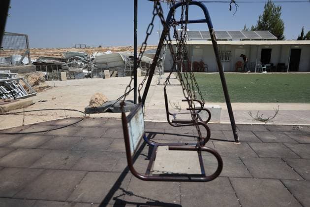 August 4, 2026, Masafer Yatta, Palestine, State of: MASAFER YATTA, South of Hebron, West Bank Ã¢â‚¬ August 4, 2026: Israeli forces demolished three classrooms at Shaab Al-Butm School in Masafer Yatta, citing a lack of building permits. The demolition follows Israeli orders targeting 14 schools in Masafer Yatta and surrounding communities, a move the Palestinian Ministry of Education says threatens the education of more than 1,500 primary and secondary school students. Masafer Yatta Palestine, State of - ZUMAq101 20260804_zna_q101_046 Copyright: xMosabxShawerx