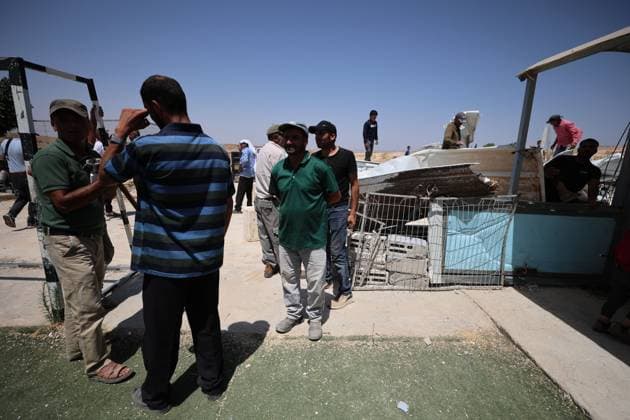 August 4, 2026, Masafer Yatta, Palestine, State of: MASAFER YATTA, South of Hebron, West Bank Ã¢â‚¬ August 4, 2026: Israeli forces demolished three classrooms at Shaab Al-Butm School in Masafer Yatta, citing a lack of building permits. The demolition follows Israeli orders targeting 14 schools in Masafer Yatta and surrounding communities, a move the Palestinian Ministry of Education says threatens the education of more than 1,500 primary and secondary school students. Masafer Yatta Palestine, State of - ZUMAq101 20260804_zna_q101_048 Copyright: xMosabxShawerx
