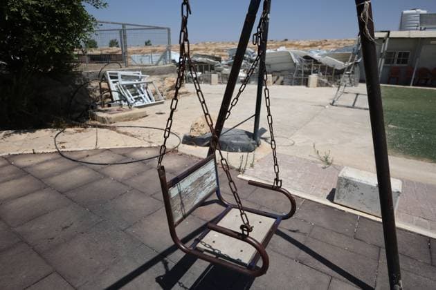 August 4, 2026, Masafer Yatta, Palestine, State of: MASAFER YATTA, South of Hebron, West Bank Ã¢â‚¬ August 4, 2026: Israeli forces demolished three classrooms at Shaab Al-Butm School in Masafer Yatta, citing a lack of building permits. The demolition follows Israeli orders targeting 14 schools in Masafer Yatta and surrounding communities, a move the Palestinian Ministry of Education says threatens the education of more than 1,500 primary and secondary school students. Masafer Yatta Palestine, State of - ZUMAq101 20260804_zna_q101_047 Copyright: xMosabxShawerx
