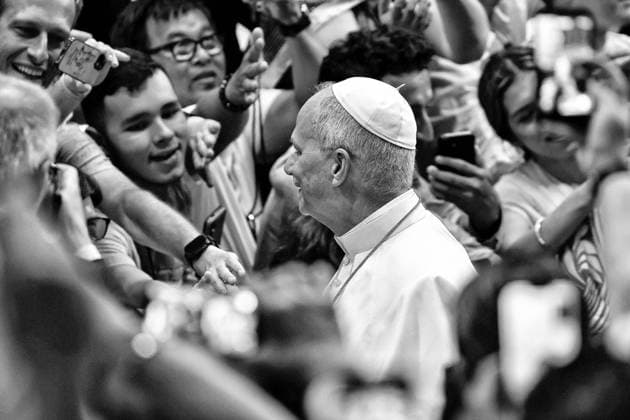 August 5, 2026. Vatican City - POPE LEO XIV during his weekly General Audience in St. Peter s Basilica at the Vatican. EvandroInetti_via ZUMA Wire Vatican City State  - ZUMAi15_ 20260805_zaf_i15_034 Copyright: xEvandroxInettix