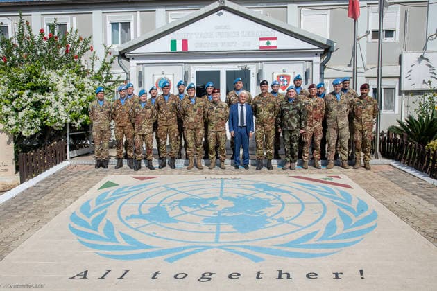 August 5, 2026, Shama, Rome, Lebanon: A group photo during the handover ceremony of the Italian contingent of UNIFIL, Shama, 05 08 2026 Shama Lebanon  - ZUMAa289 20260805_zia_a289_087 Copyright: xAlessandroxPusceddux xAgfx