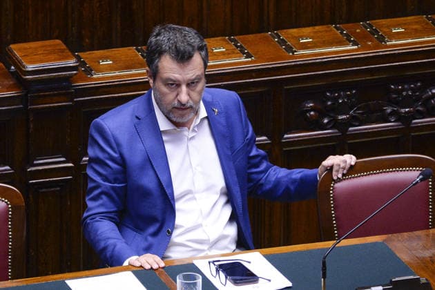 Foto IPP Marco Mattei Roma 05 08 2026 Camera dei deputati Question Time nella foto Matteo Salvini vicepresidente del Consiglio dei ministri della Repubblica Italiana e ministro delle Infrastrutture e dei Trasporti Italy Photo Press - World Copyright .