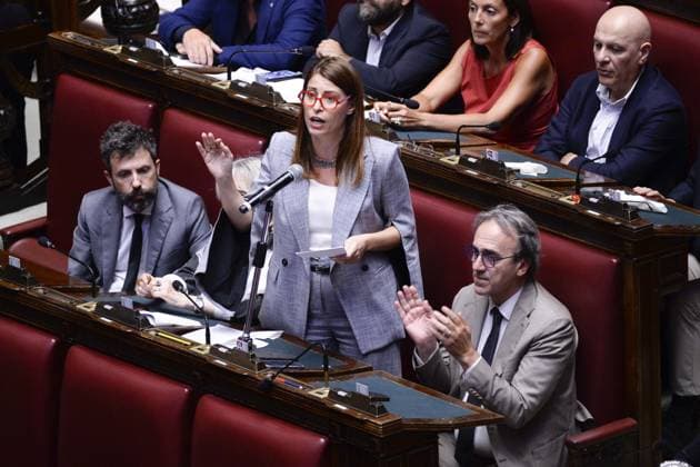 Foto IPP Marco Mattei Roma 05 08 2026 Camera dei deputati discussione e voto sull autorizzazione sequestro delle chat di Delmastro nella foto Elisabetta Piccolotti Italy Photo Press - World Copyright .