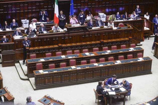 Foto IPP Marco Mattei Roma 05 08 2026 Camera dei deputati discussione e voto sull autorizzazione sequestro delle chat di Delmastro nella foto i banchi vuoti del governo Italy Photo Press - World Copyright .