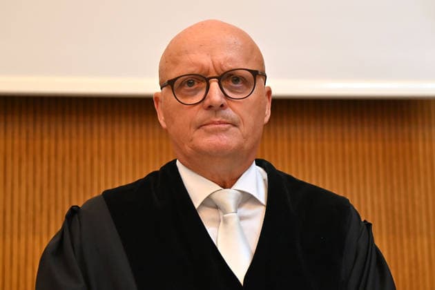 Richter Michael HOEHNE, Einzelbild,angeschnittenes Einzelmotiv,Portraet,Portrait,Porträt. Urteil im Strafverfahren gegen Farhad Noori wegen Mordes u.a.(Seidlstrasse) am 06.08.2026 vor dem Oberlandesgericht Muenchen