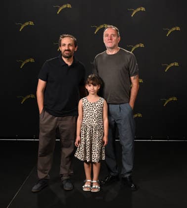 IPA87279723 - Locarno, Switzerland Locarno Film Festival 2026 Armony photocall with the film cast In the photo: Dario Albertini (director), Valerio Mastrandrea (actor), Aurora Cherchi (actress)  Copyright: xNickxZonnax xNickxZonnax 87279723