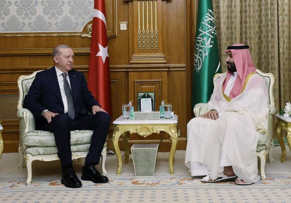 Turkish President Recep Tayyip Erdogan in Saudi Arabia MECCA, SAUDI ARABIA - AUGUST 7: (----EDITORIAL USE ONLY - MANDATORY CREDIT - TURKISH PRESIDENCY MURAT CETINMUHURDAR HANDOUT - NO MARKETING NO ADVERTISING CAMPAIGNS - DISTRIBUTED AS A SERVICE TO CLIENTS----) Turkish President Recep Tayyip Erdogan (L) meets with Saudi Crown Prince Mohammed bin Salman (R) during a working visit in Mecca, Saudi Arabia, on August 7, 2026. Turkish Presidency Murat Cetinmuhurdar Handout Anadolu Mecca Saudi Arabia. Editorial use only. Please get in touch for any other usage.  Copyright: x2026xAnadoluxTurkishxPresidencyx xMuratxCetinmuhurdarx xHandoutx
