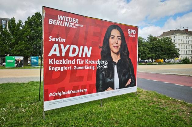 Berlin, Deutschland, 07.08.2026: Wahlplakat mit Sevim Aydin, SPD Copyright: xdtsxNachrichtenagenturx dts_129533