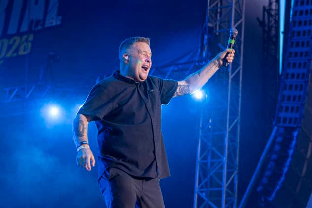 Dropkick Murphys, Ken Casey, auf der Bühne beim Taubertal-Festival 2026 in Rothenburg ob der Tauber, Deutschland, am 7. August 2026. Copyright: HMBxMedia xHeikoxBecker