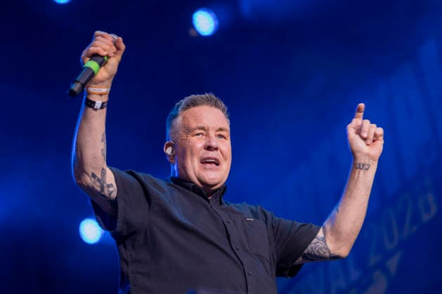 Dropkick Murphys, Ken Casey, auf der Bühne beim Taubertal-Festival 2026 in Rothenburg ob der Tauber, Deutschland, am 7. August 2026. Copyright: HMBxMedia xHeikoxBecker
