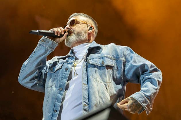 Sido performt auf der Bühne beim Taubertal-Festival 2026 in Rothenburg ob der Tauber, Deutschland, am 7. August 2026. Copyright: HMBxMedia xHeikoxBecker